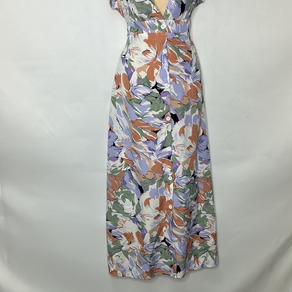 Purple and Pink Flutter Sleeve Maxi Sundress - Picture 3 of 11